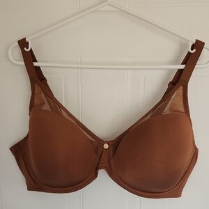 Understance flexwire t-shirt bra in teddy brown, size 44D